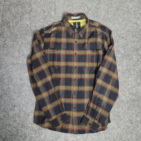 Billabong Flannel‎ Shirt Men M Multicolor Plaid Design Works Long Sleeve Button - Picture 1 of 8